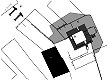 Ricostruzione delle fasi costruttive del fortilizio in via De Gasperi. a) ipotetico dongione normanno, secondo il D’Urso (in nero); b) torre di epoca sveva (in grigio scuro); c) baluardo tardo aragonese (in grigio chiaro); d) localizzazione approssimata della Porta del Castello. La linea a pallini individua il probabile tracciato delle mura normanne.