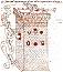 La Torre in un disegno tratto da un manoscritto di ignoto, conservato nella Biblioteca Marciana di Venezia; aveva la didascalia "Prospectiva della Cittadella di Taranto, anche se in realtà raffigura solo il torrione innalzato da Raimondello nel 1404