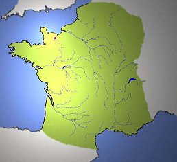Area di espansione vichinga in Francia