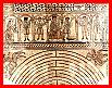 Pavia, Chiesa di San Michele, mosaico con labirinto e personificazioni dei mesi (da La pittura in Italia, fig. 697)