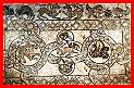Pomposa (Ferrara), Abbazia, mosaico pavimentale con animali entro nastri intrecciati (da La pittura in Italia, fig. 670)