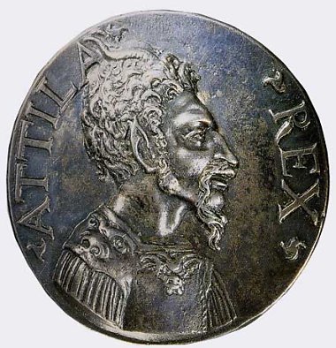 Moneta raffigurante Attila