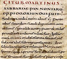 Esempio di scrittura carolingia