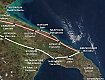 La via Traiana nel Mezzogiorno, dal sito http://upload.wikimedia.org/wikipedia/commons/2/20/Via_Appia_map.jpg