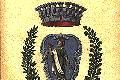 Lo stemma civico di Giovinazzo. Nello scudo laureato e sovrastato dalla corona imperiale, di staglia l’immagine di San Tommaso