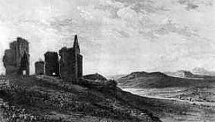 Rovine della chiesa di Fiorentino (Disegno di Victor Bartard del 1844)